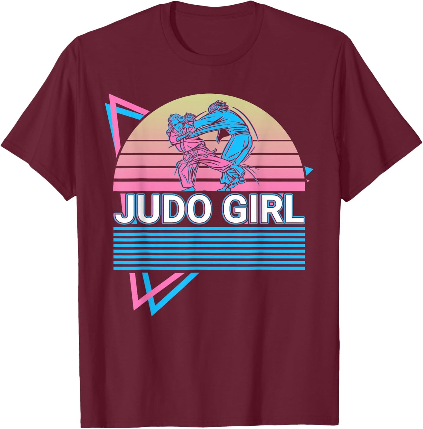 Judo Girls' Martial Arts Retro , black T-Shirt - T-Shirt | Maroon