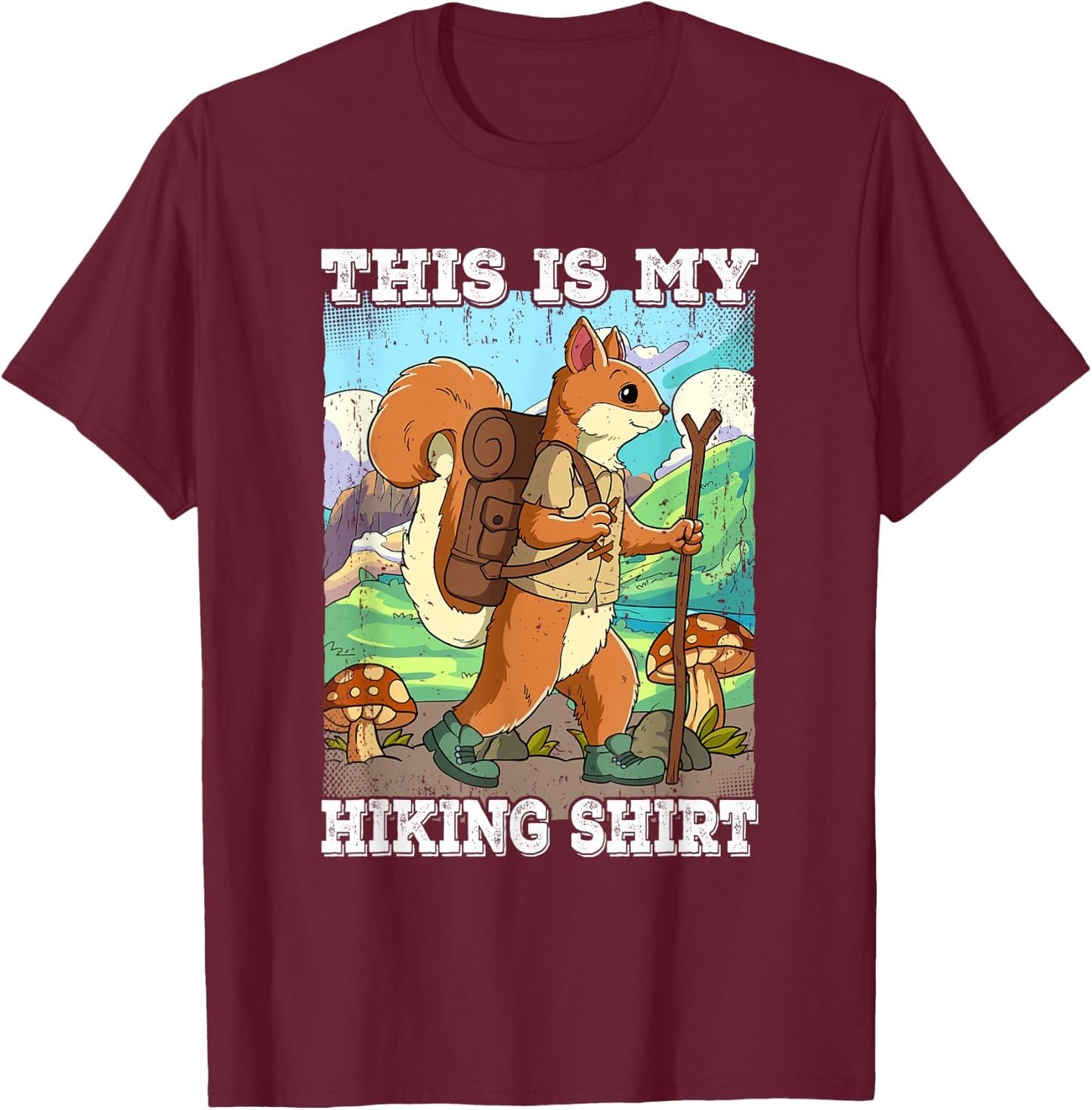 This Is My Hiking T-Shirt - T-Shirt | Maroon