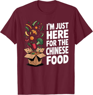Funny Chinese Food Art Women Chinese Food Takeout T-Shirt - T-Shirt | Maroon