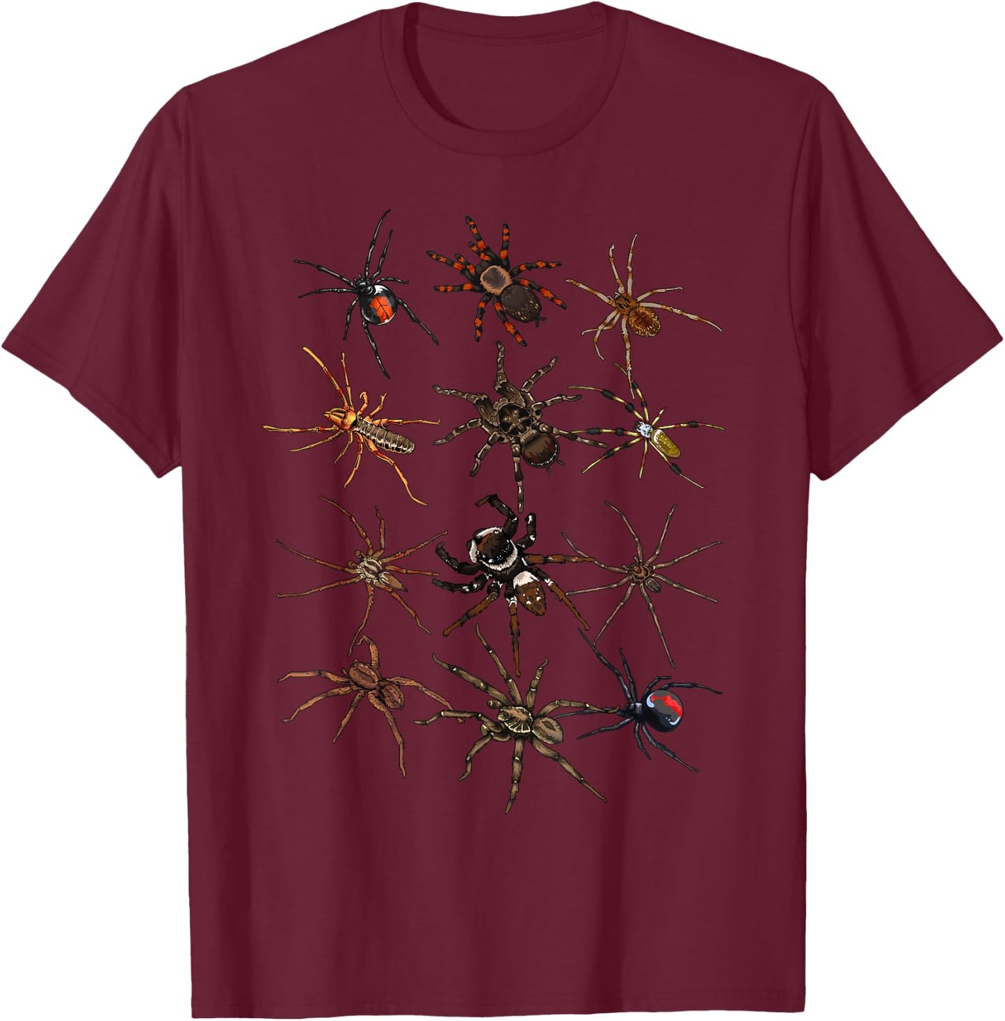 Cool Spider Women Arachnid Spooky Scary Halloween T-Shirt - T-Shirt | Maroon