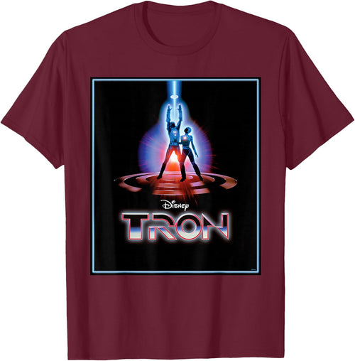 Disney TRON Official 1982 Original Movie Poster Art and Logo , black