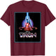 Disney TRON Official 1982 Original Movie Poster Art and Logo , black T-Shirt - T-Shirt | Maroon