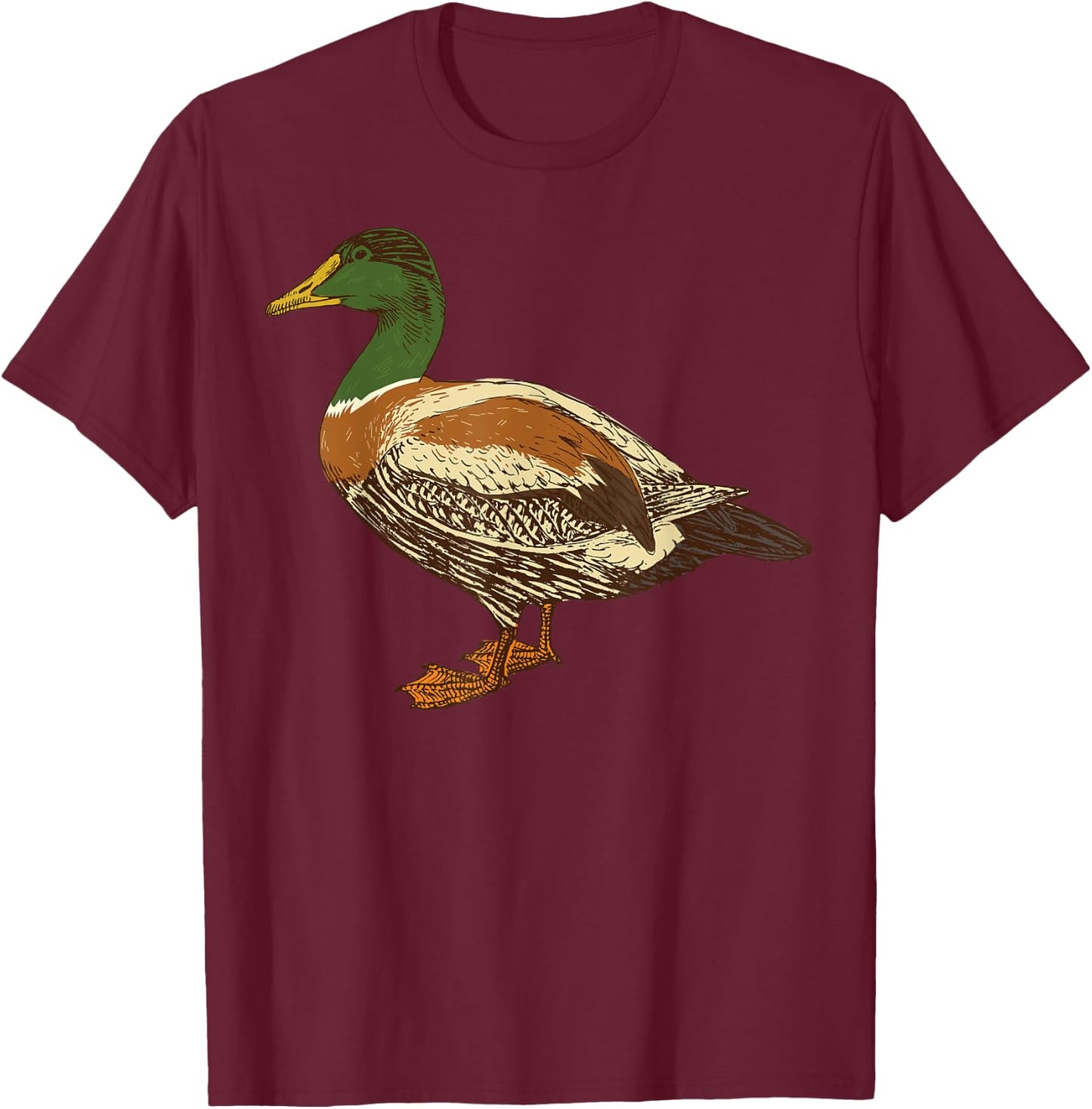Mallard Duck Cute I Love Waterfowl Gift T-Shirt - T-Shirt | Maroon