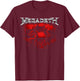 Megadeth - Red Vic Chrome T-Shirt - T-Shirt | Maroon