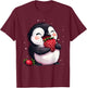 Strawberry Penguin Strawberry Fruit Animal Art Artwork T-Shirt - T-Shirt | Maroon