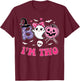 Groovy Halloween Ghost Boo I'm Two Year 2nd Birthday Girl T-Shirt - T-Shirt | Maroon