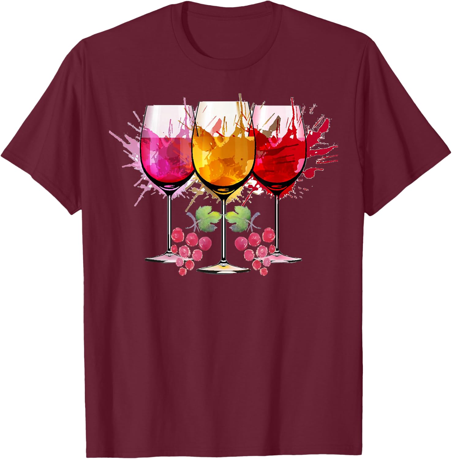 Bonne fête nationale du vin, j'aime le vin, j'aime le vin, maman, maman T-Shirt - T-Shirt | Maroon