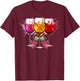 Bonne fête nationale du vin, j'aime le vin, j'aime le vin, maman, maman T-Shirt - T-Shirt | Maroon