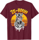 Zebra Bro AKA. Ze-bruh - Funny Zebra Design T-Shirt - T-Shirt | Maroon