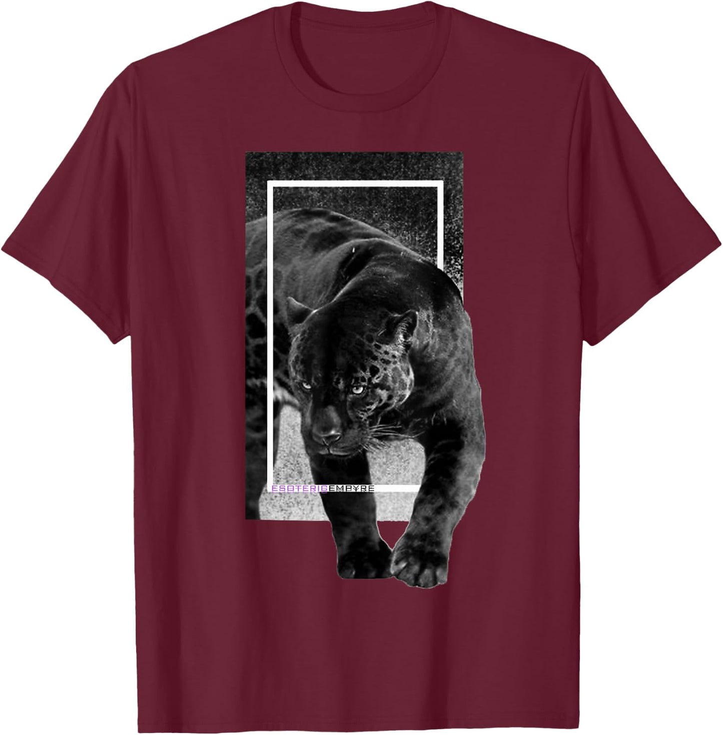 Black Panther Geometric T-Shirt - T-Shirt | Maroon