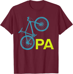 Grandpa Cycling OPA Cycling Funny cyclist T-Shirt - T-Shirt | Maroon