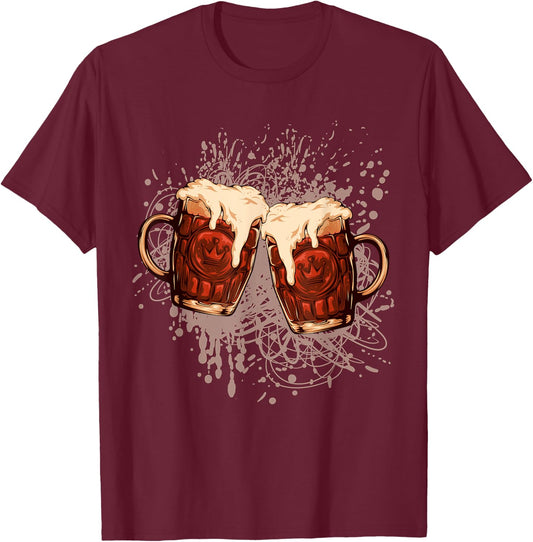 Root Beer Float Funny Drinking Lover Home Brewing Papa Dad T-Shirt - T-Shirt | Maroon