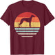 Vintage Retro Whippet Dog Mom Dad Gifts Cute Dog Lover Owner T-Shirt - T-Shirt | Maroon