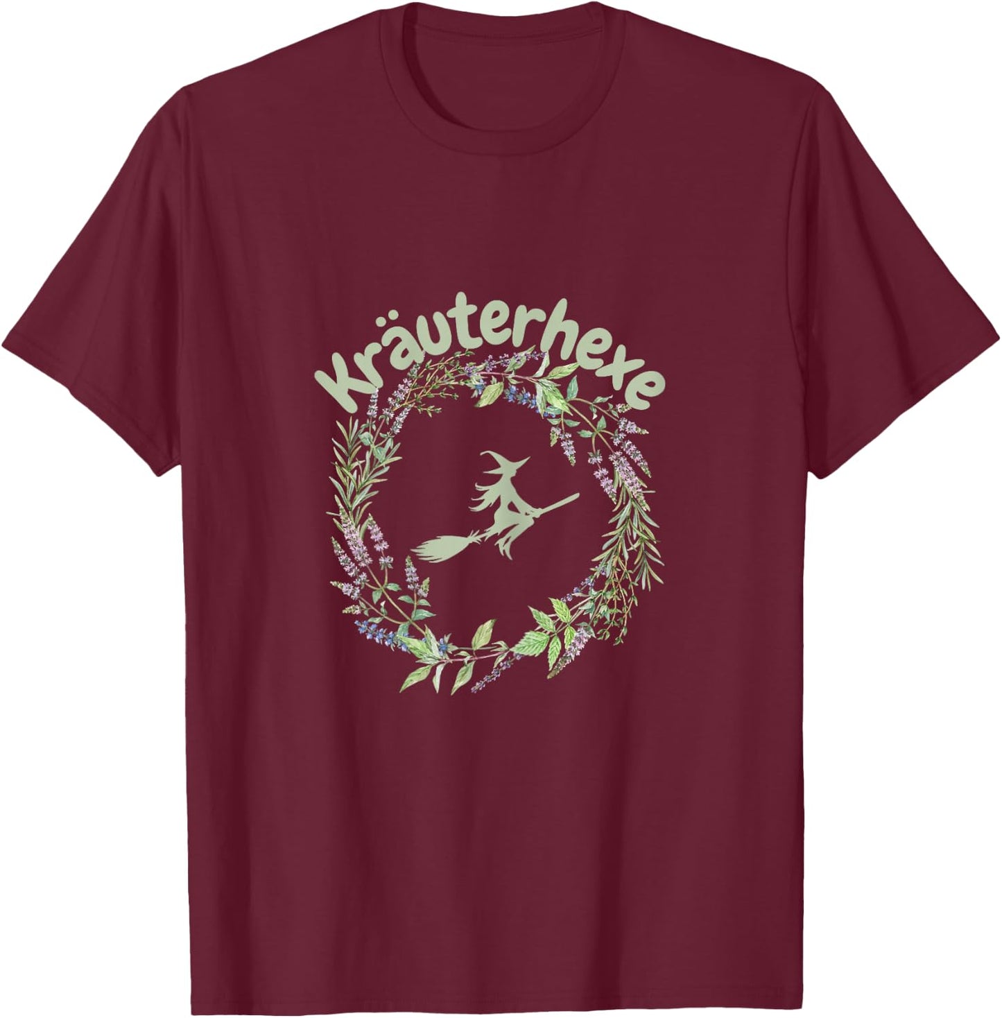 Herbal Witch Melissa Lavender Forest Flowers Herbs Witch Women's , black T-Shirt - T-Shirt | Maroon