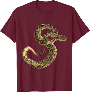 Crotalus Adamanteus Rattlesnake Eastern Diamondback Snake T-Shirt - T-Shirt | Maroon