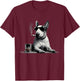 Bull Terrier Dad Dog Sunglasses Father's Day Family T-Shirt - T-Shirt | Maroon