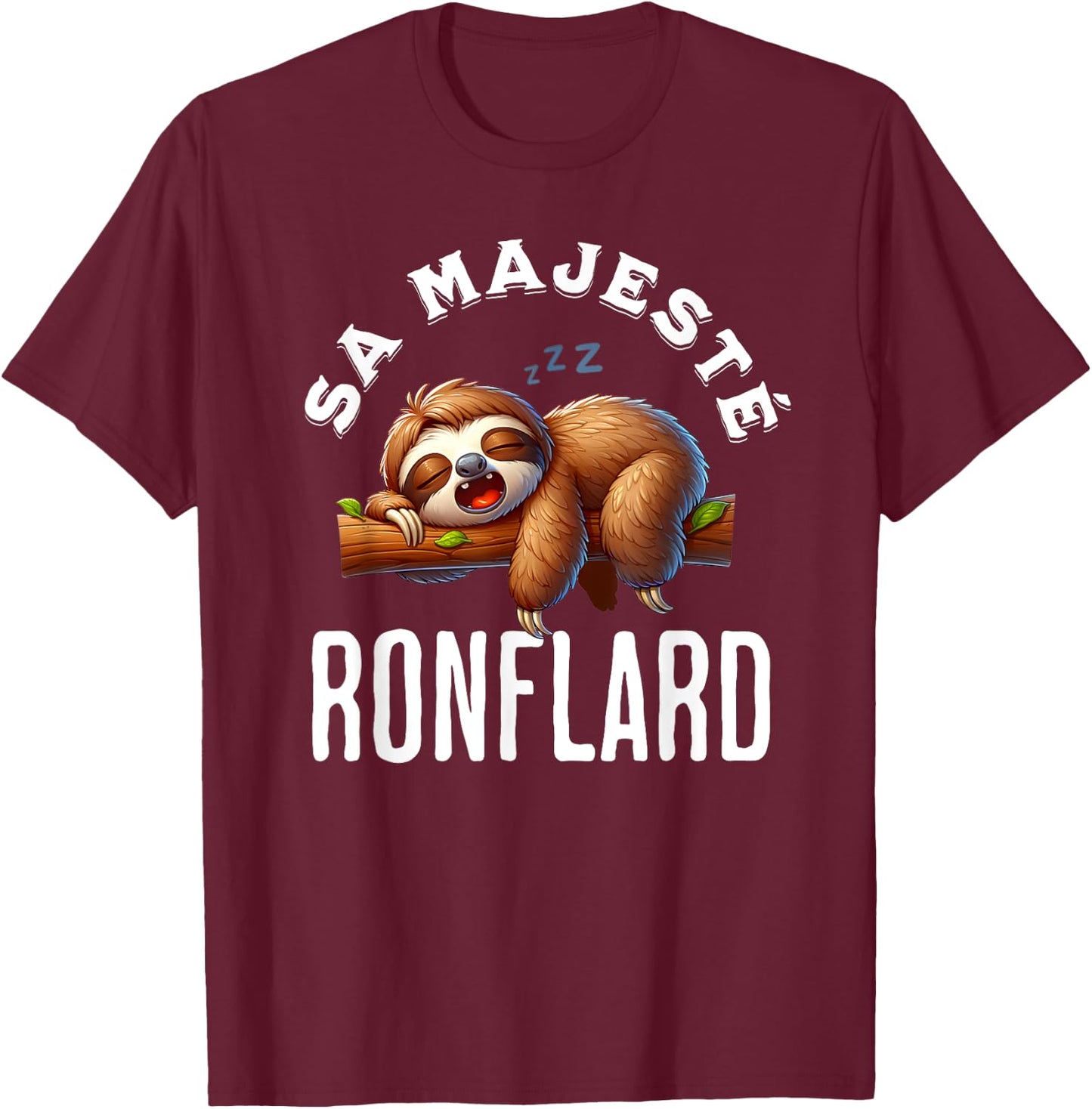 Snorer Funny Gift Man Humour Pyjamas , Black, S T-Shirt - T-Shirt | Maroon
