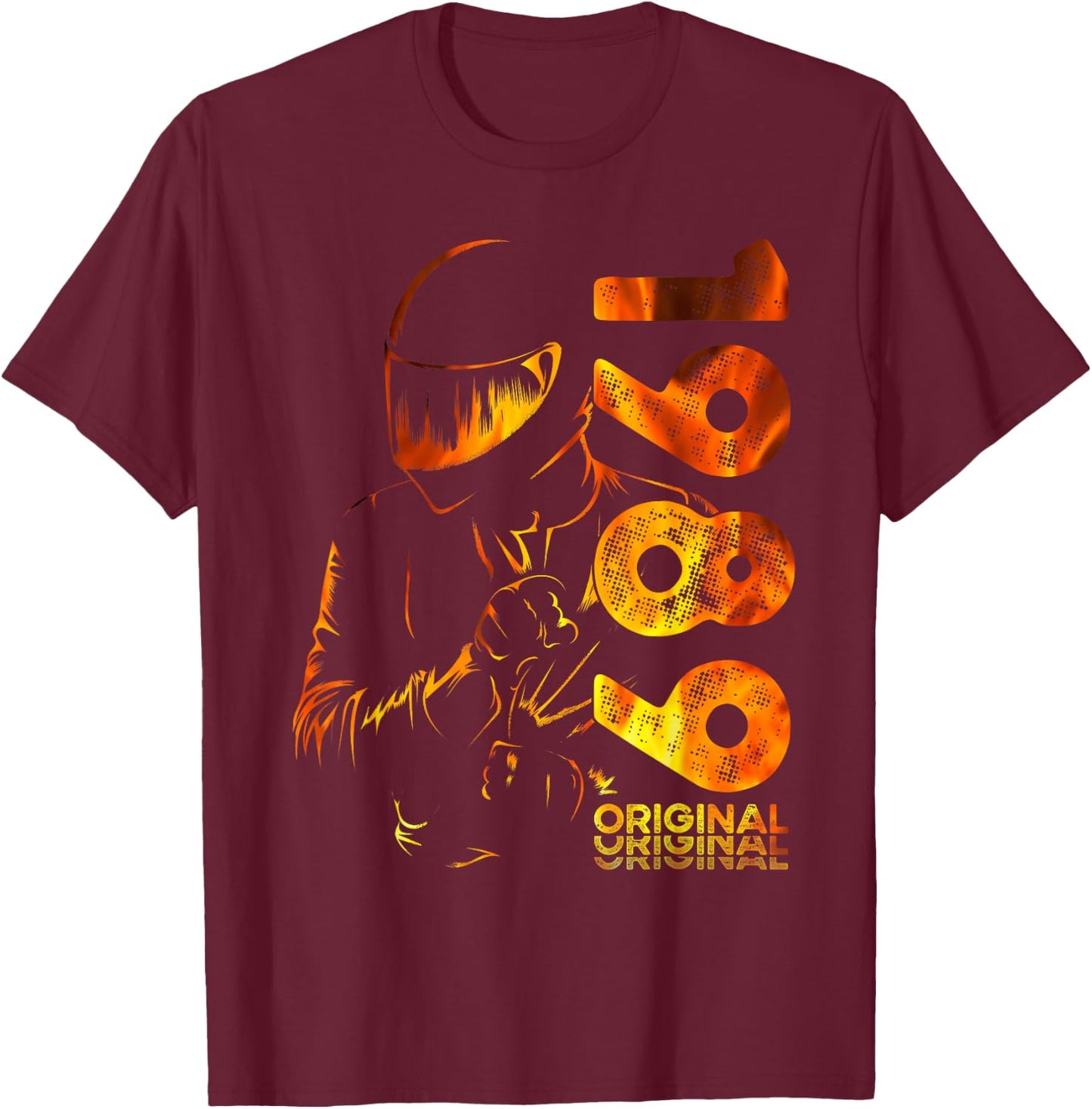 36e Anniversaire Homme Moto Motard Biker 1989 T-Shirt - T-Shirt | Maroon