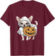 Chihuahua Ghost Dog Halloween T-Shirt - T-Shirt | Maroon