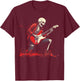 Rockin' Skeleton- Electric Guitar Halloween Punk Rock T-Shirt - T-Shirt | Maroon