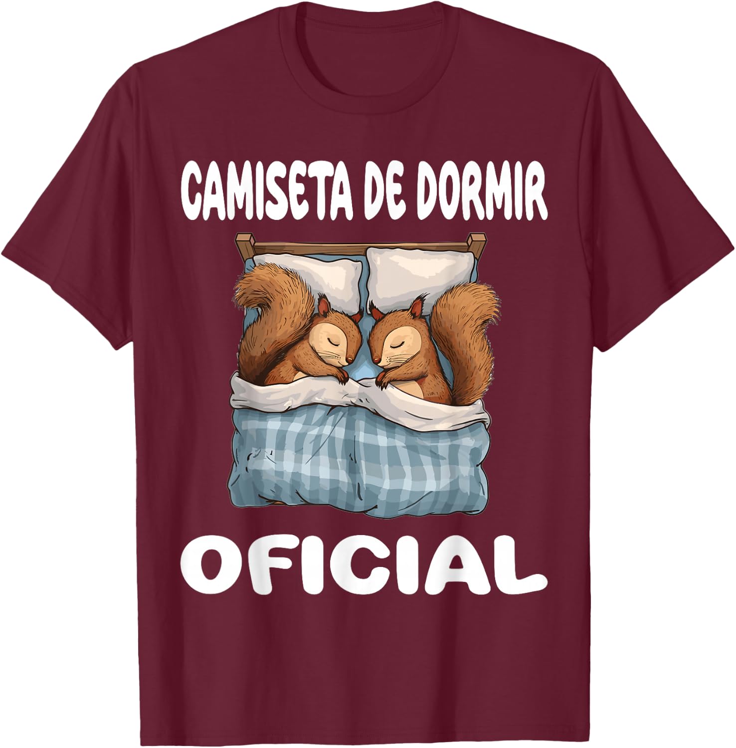 Squirrel Official Sleepshirt Pajamas Nightgown T-Shirt - T-Shirt | Maroon