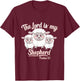 The Lord Is My Shepherd Sheep Christian Faith Psalm 23 T-Shirt - T-Shirt | Maroon