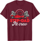 Race Car Step Dad Of Birthday Boy Shirt, Step Dad Pit Crew T-Shirt - T-Shirt | Maroon