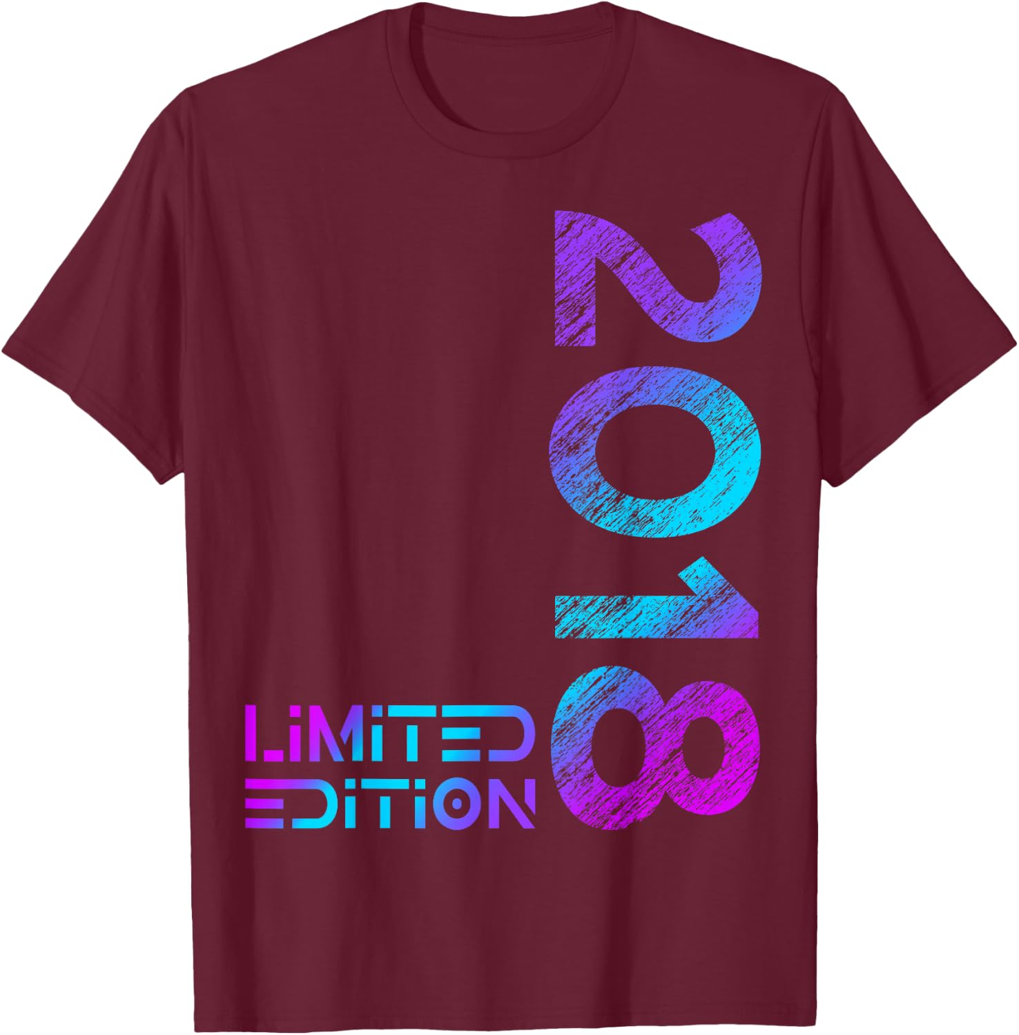 Limited Edition Jahrgang 2018 Junge Mädchen 8. Geburtstag T-Shirt - T-Shirt | Maroon