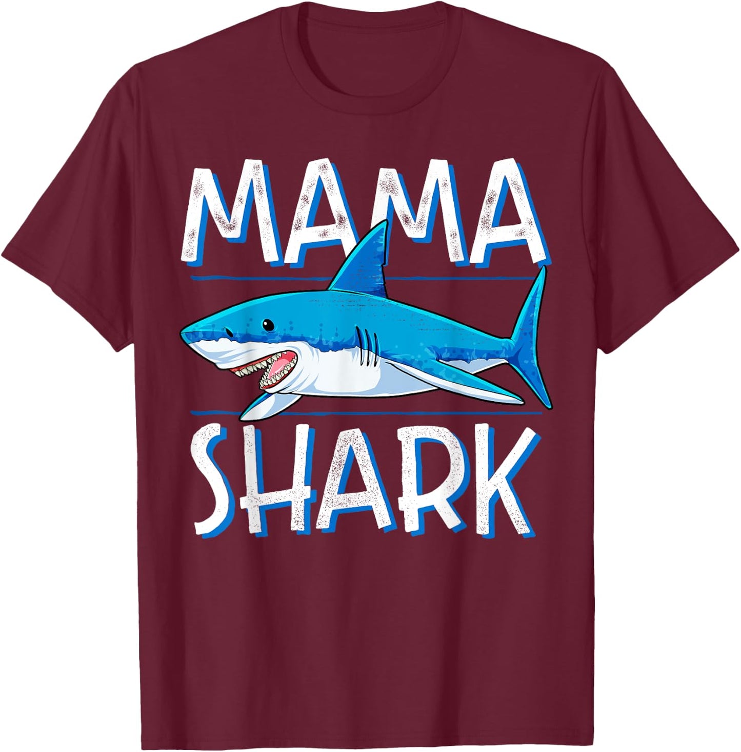 Mama Shark T Shirt Family Matching Mommy Mom Women Jawsome T-Shirt - T-Shirt | Maroon