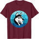 Mush Dog Vintage Alaska Sled Dog Team Huskies Sled Dog T-Shirt - T-Shirt | Maroon
