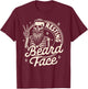 Bearded Dad Daddy Papa Father’s Day Resting Beard Face T-Shirt - T-Shirt | Maroon