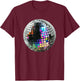 Disco Ball 90s Outfit Theme Party 80s Outfit , black T-Shirt - T-Shirt | Maroon