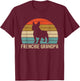 Frenchie French Bulldog Grandpa T-Shirt - T-Shirt | Maroon