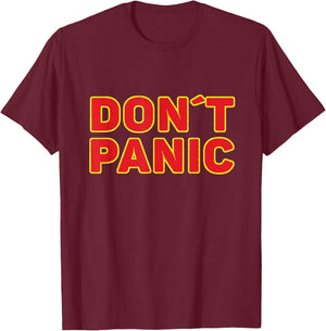 Don't Panic Vintage Distressed, sarcastic panicking T-Shirt - T-Shirt | Maroon