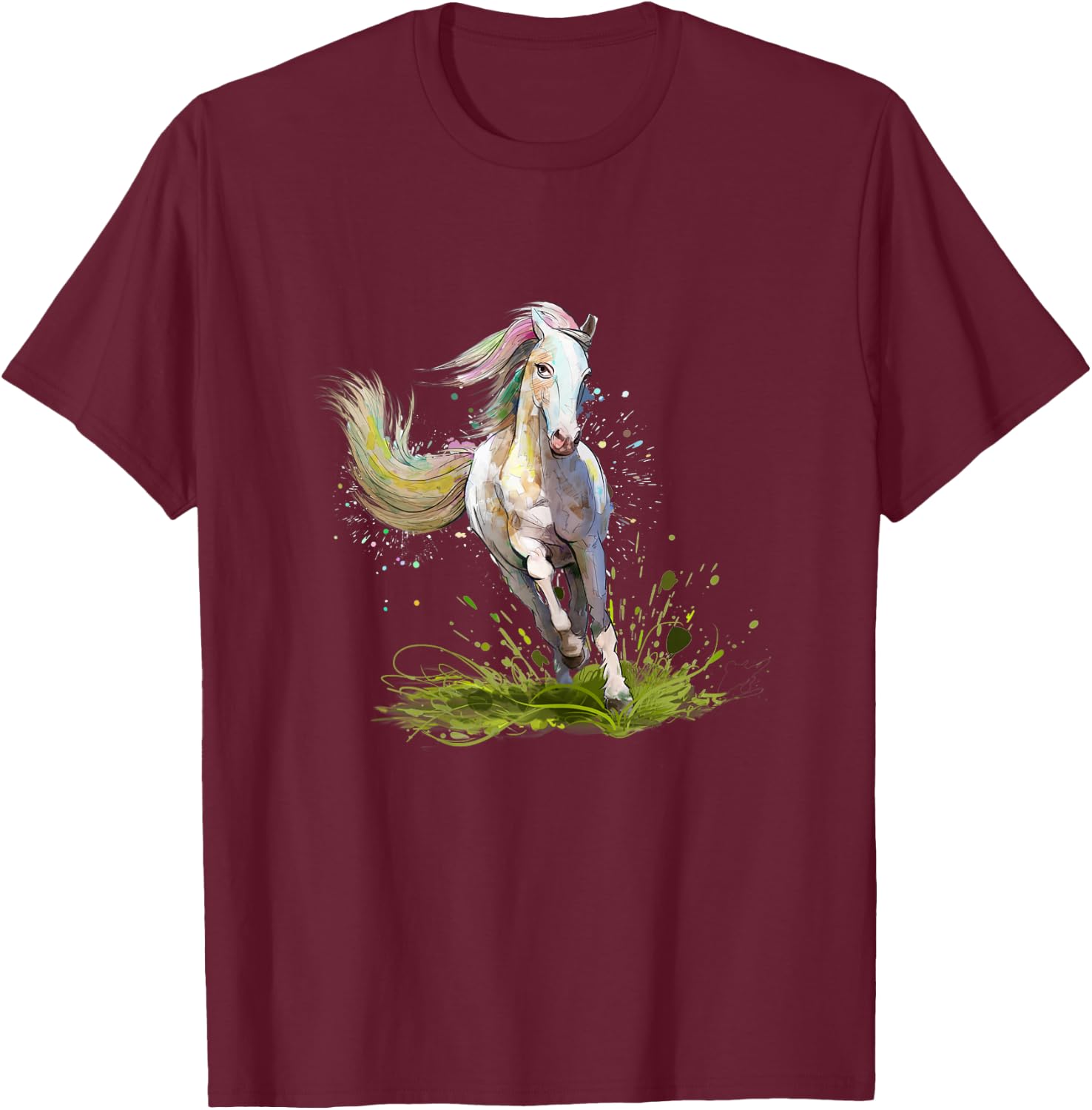 Horse Shirt Girl Gifts Horse Woman Equestrian Rider , Black T-Shirt - T-Shirt | Maroon