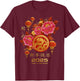 Chinese New Year Clothing Year Of The Snake 2025 -Kids Black Snake Floral Winter Short Sleeve Small T-Shirt - T-Shirt | Maroon