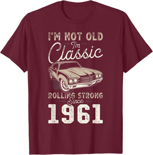 Oldtimer Jahrgang 1961 65. Geburtstag T-Shirt - T-Shirt | Maroon