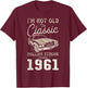 Oldtimer Jahrgang 1961 65. Geburtstag T-Shirt - T-Shirt | Maroon