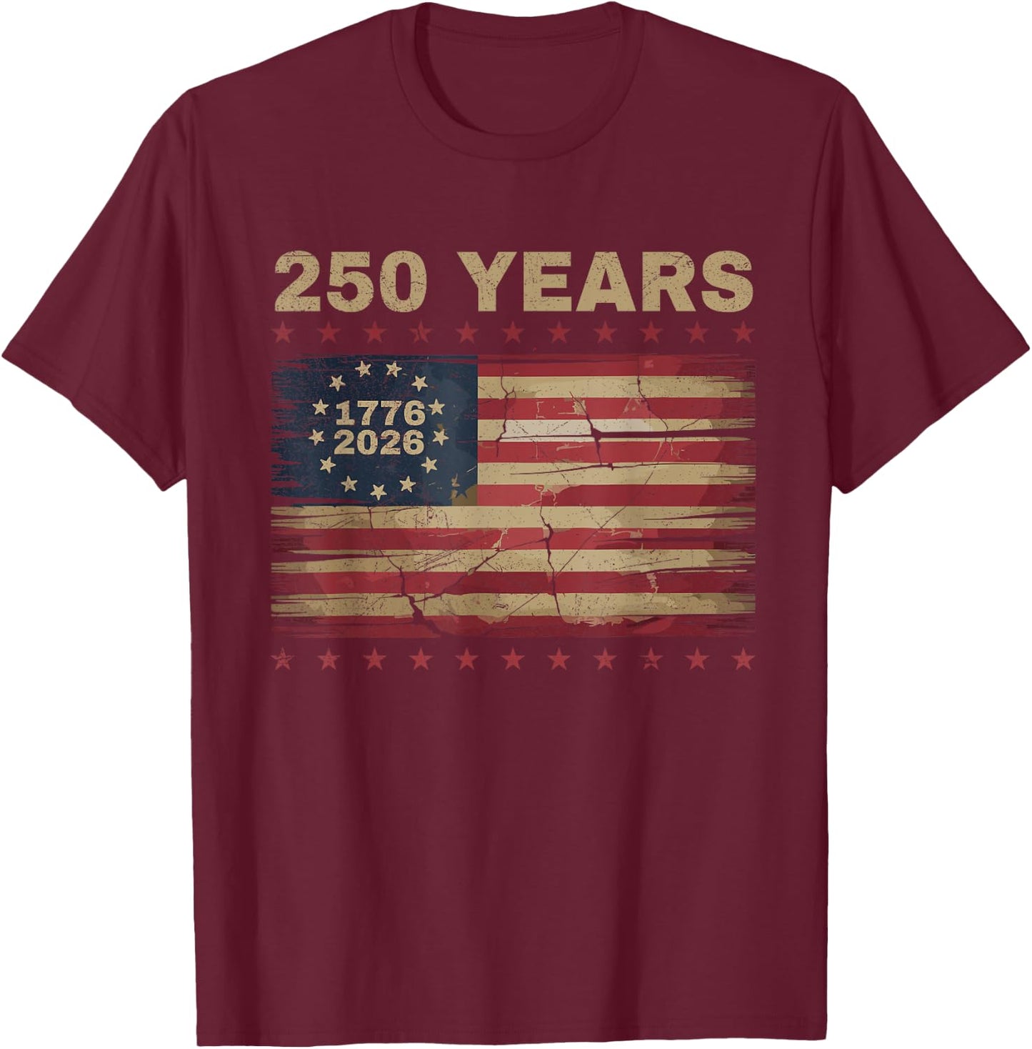 250th Anniversary USA T-Shirt - T-Shirt | Maroon