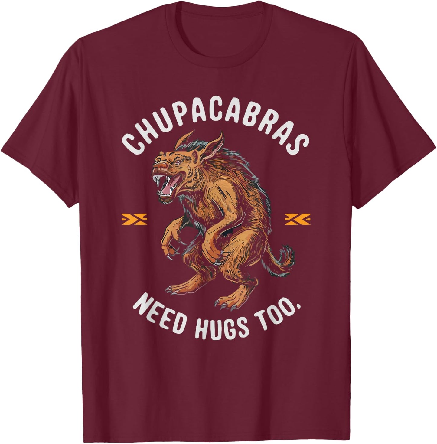 Chupacabra Legendary Creature Mythical Beast Cryptozoology T-Shirt - T-Shirt | Maroon
