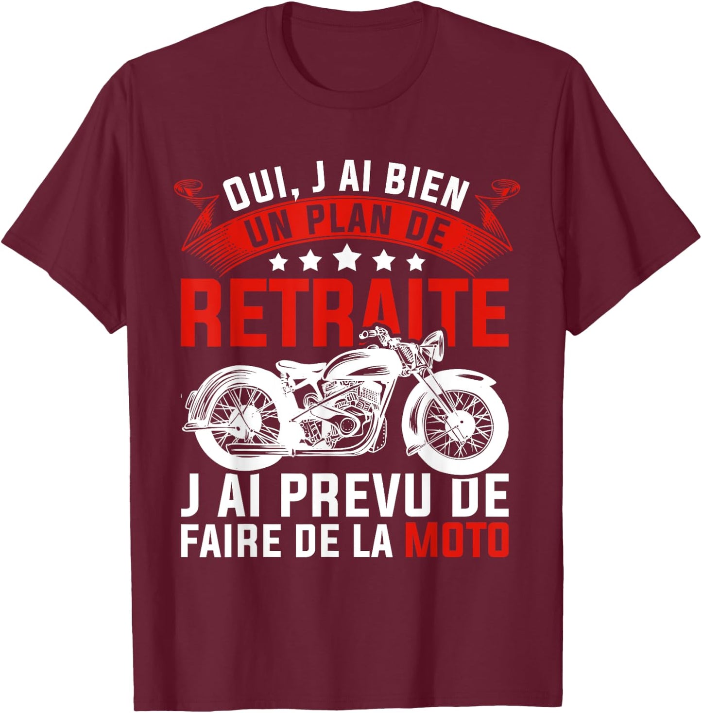 Biker Men's Motorcycle Gift Motorcycle Biker , Black T-Shirt - T-Shirt | Maroon