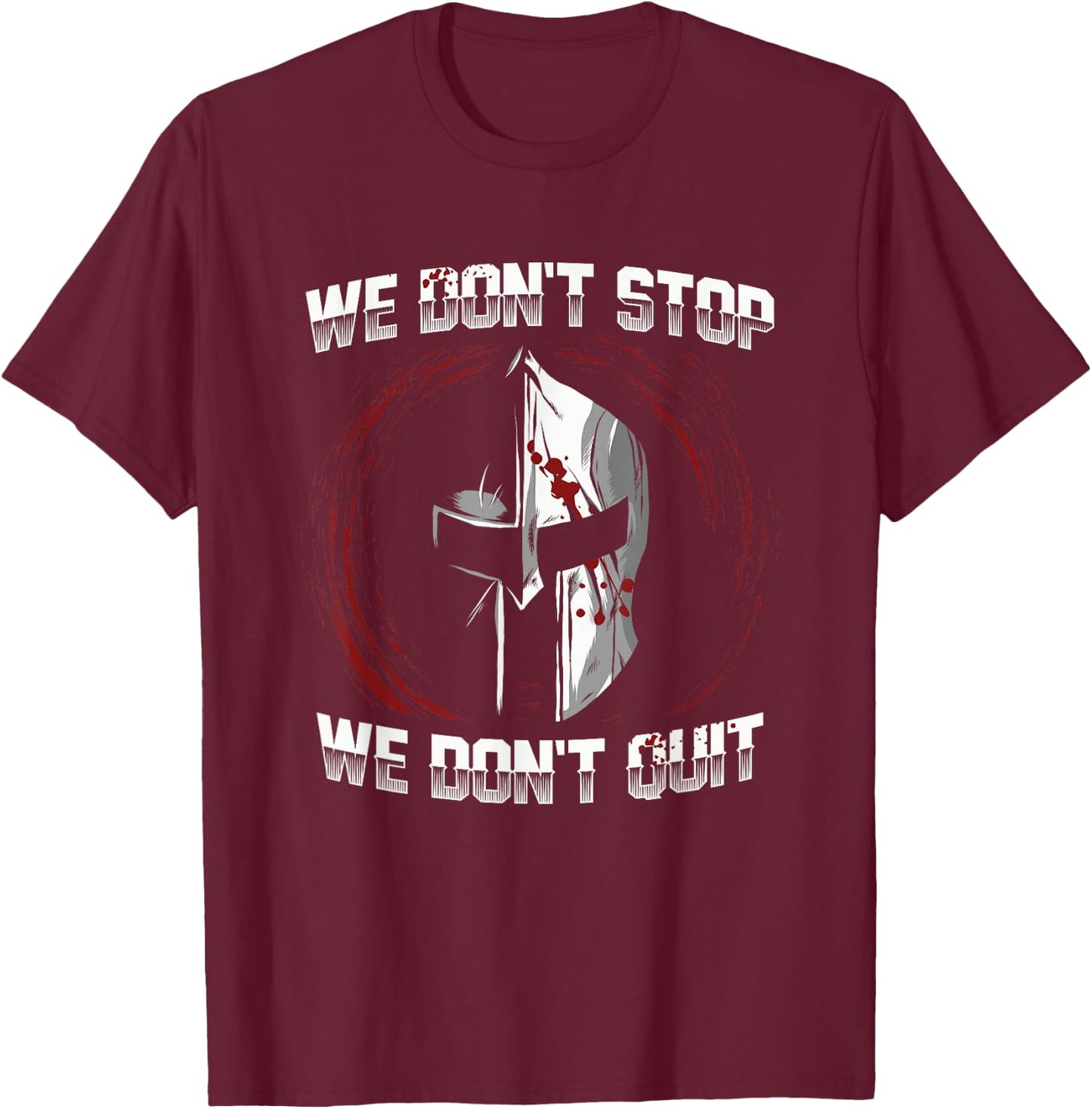 Spartan Workout Design Training Motivation T-Shirt - T-Shirt | Maroon