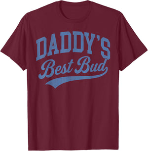 Dad's Best Bud Boys Youth Kids Father's Day T-Shirt - T-Shirt | Maroon