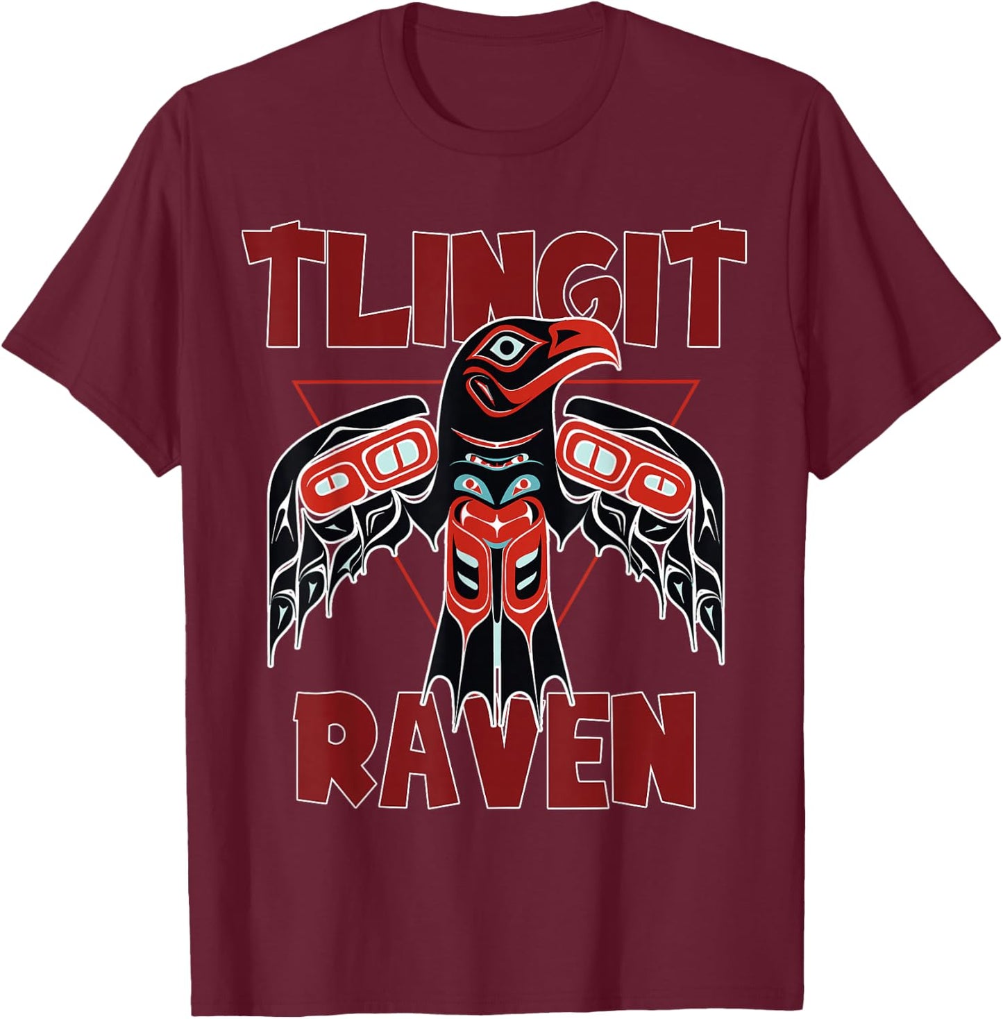 Alaska Tlingit Shirt for Native Raven Totem T-Shirt - T-Shirt | Maroon