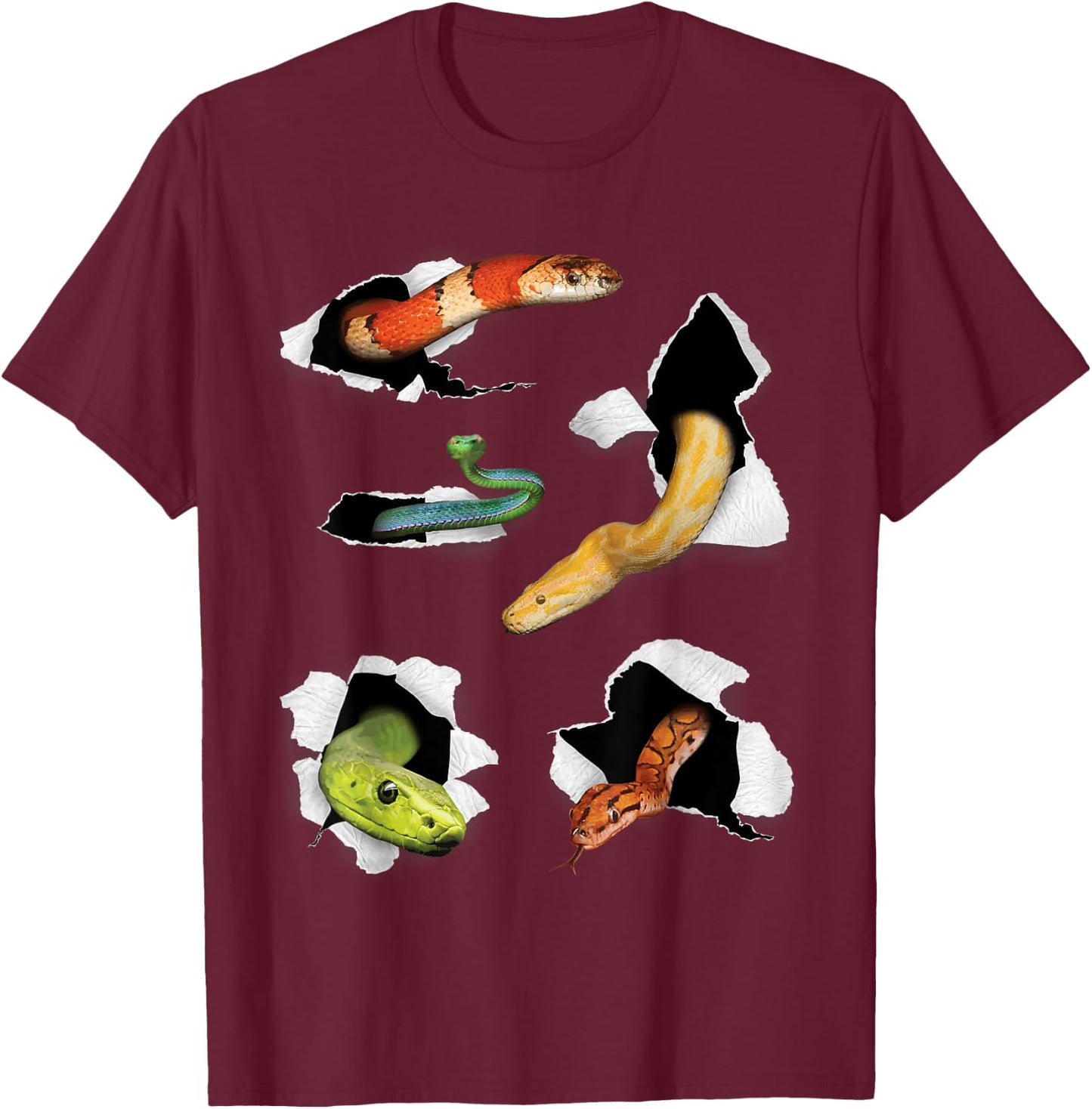 Snake Lover, Reptile Lover, Snake Owner, Snake T-Shirt - T-Shirt | Maroon