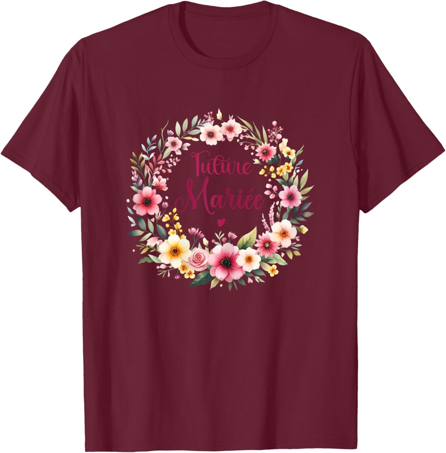 Evjf Future Bride Crown Evjf Terracotta Bride Future , white T-Shirt - T-Shirt | Maroon