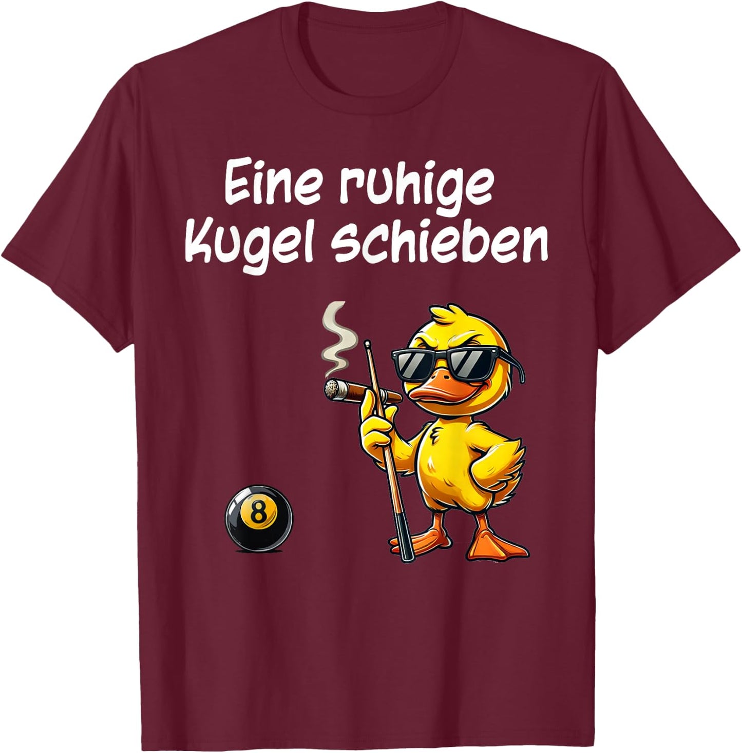 A Quiet Ball Pushing Funny Saying Snooker Billiard , black T-Shirt - T-Shirt | Maroon