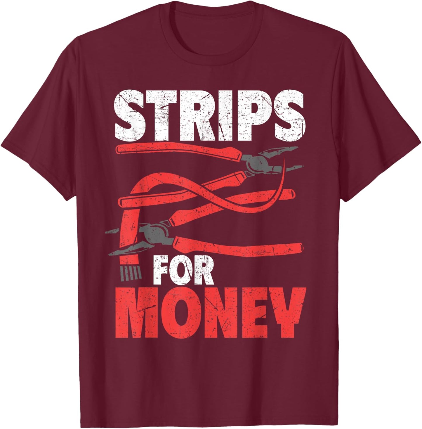 Powerline Electrical Father’s Day Electricians T-Shirt - T-Shirt | Maroon