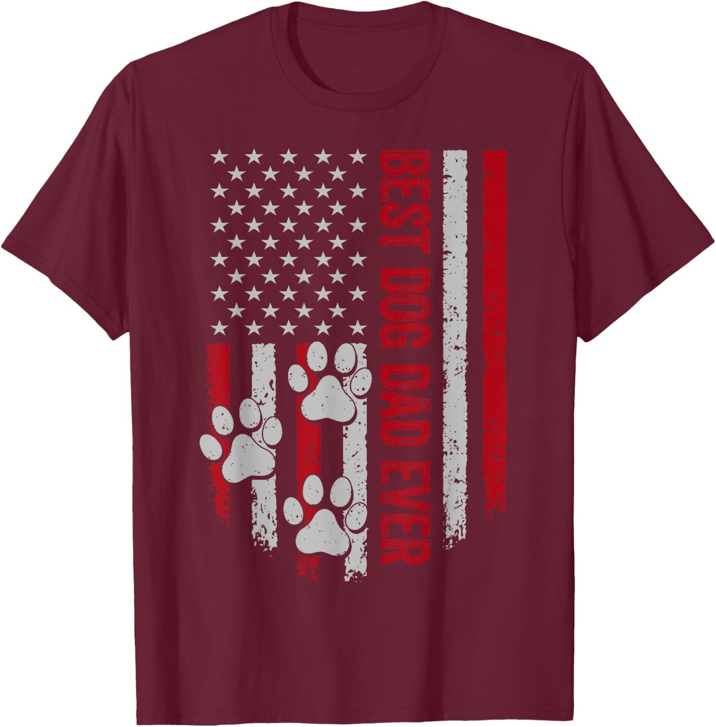 Funny Dad Fathers Day Dog Dad T-Shirt - T-Shirt | Maroon