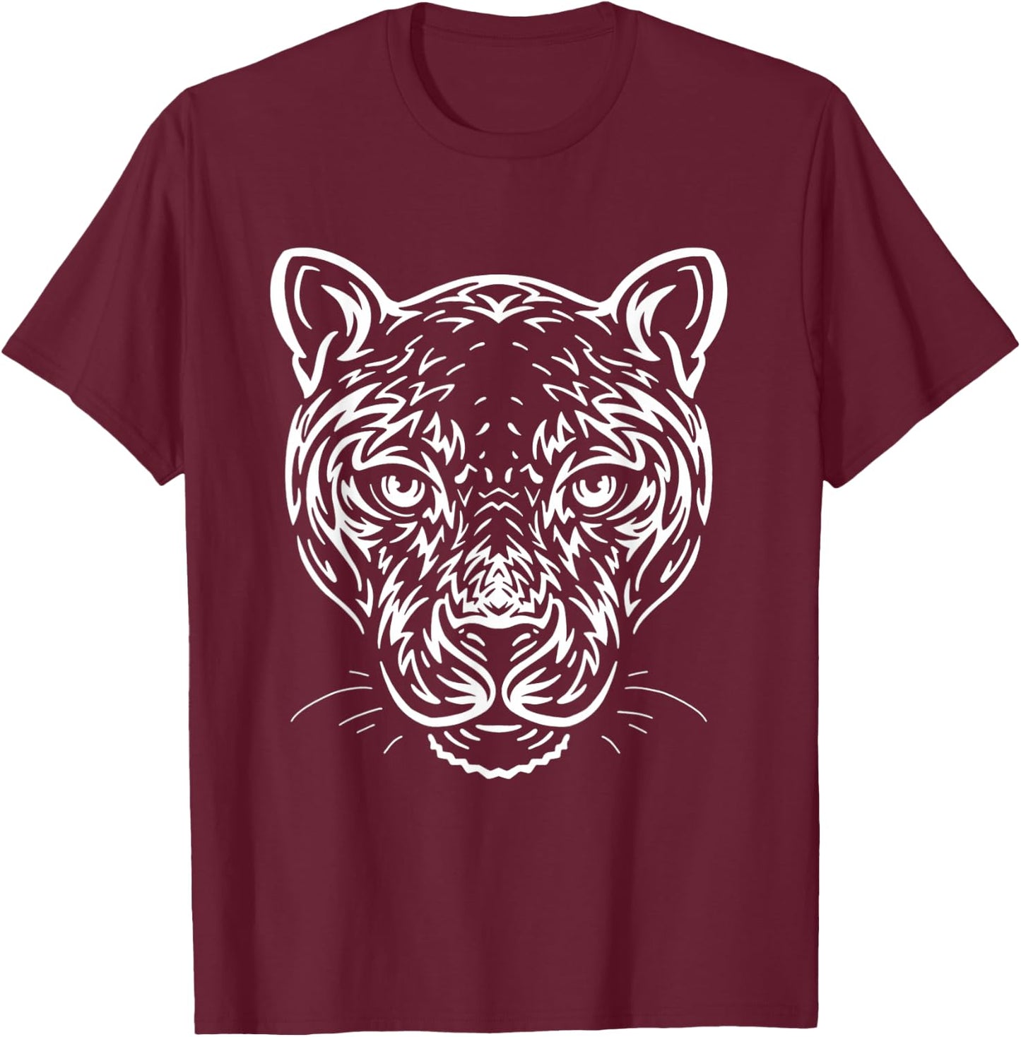 White Panther T-Shirt - T-Shirt | Maroon